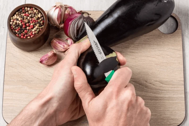 Couteau d'office Arcos Nova lame dentée 10cm manche vert