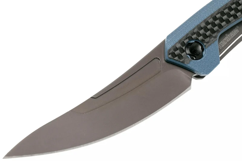 Couteau pliant Kershaw Reverb XL KS.1225 manche en fibre de carbone et G10 bleu/noir 10,9cm