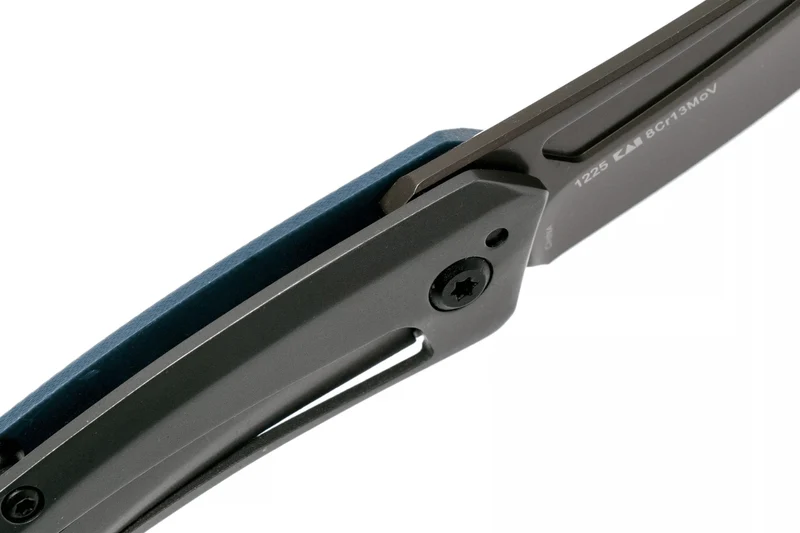 Couteau pliant Kershaw Reverb XL KS.1225 manche en fibre de carbone et G10 bleu/noir 10,9cm