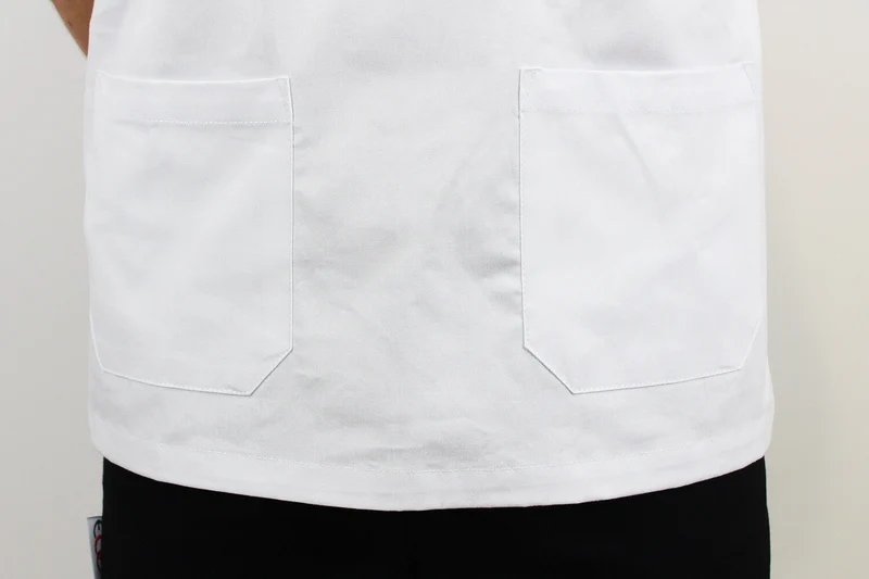 Veste de cuisine unisexe Egochef Leonardo blanche 100% coton à manches courtes