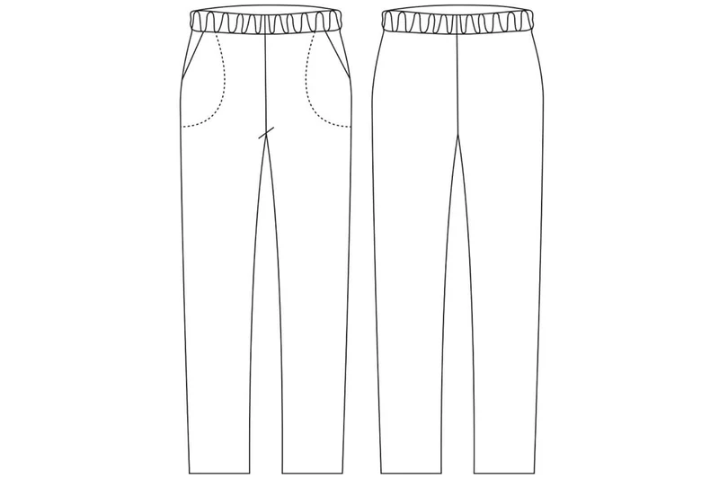 Pantalon de cuisine unisexe Egochef Nurse blanc 100% coton