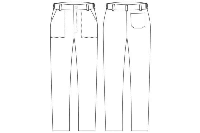 Pantalon de cuisine unisexe Egochef Evo noir polyester et coton