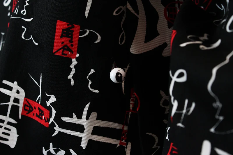 Veste de cuisine unisexe Egochef Sushi caractères japonais kimono 100% coton à manches longues