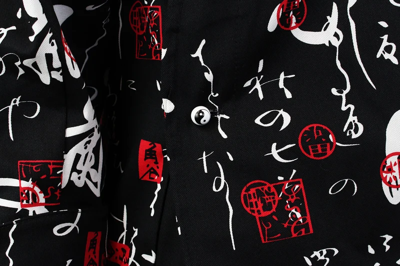Veste de cuisine unisexe Egochef Sushi caractères japonais kimono 100% coton à manches longues