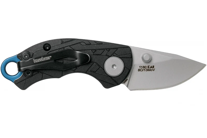 Couteau pliant Kershaw Aftereffect KS.1180 manche en nylon/fibre de verre noir motif angulaire 7,6cm