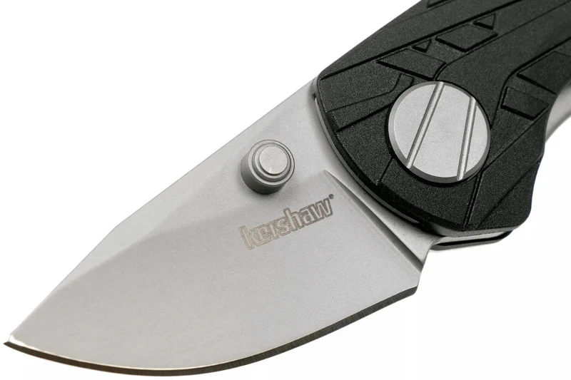 Couteau pliant Kershaw Aftereffect KS.1180 manche en nylon/fibre de verre noir motif angulaire 7,6cm