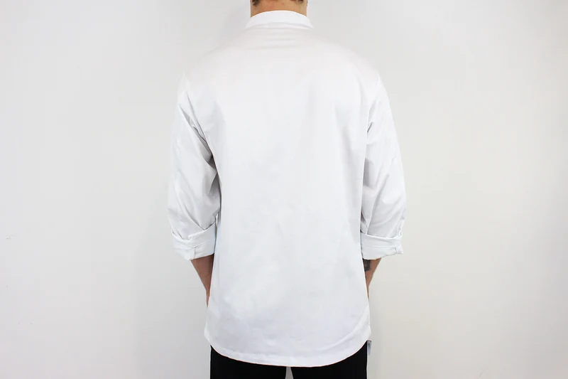 Veste de cuisine unisexe Egochef Rex blanche 100% coton à manches longues