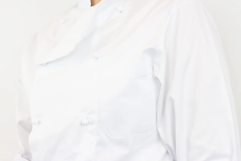 Veste de cuisine unisexe Egochef Rex blanche 100% coton à manches longues