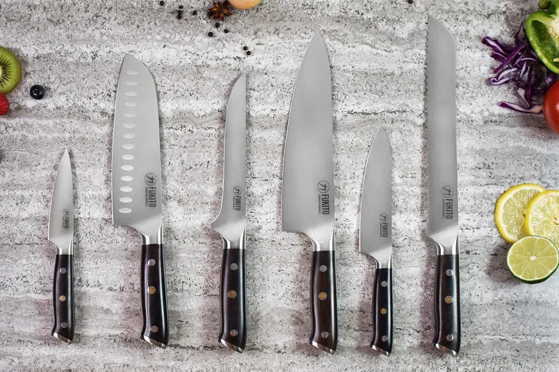Couteau santoku Fukito Ebène X50 18cm