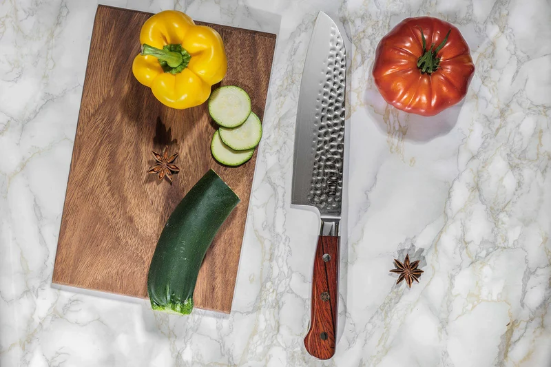 Couteau santoku Fukito Rosewood Damas 67 couches 18cm