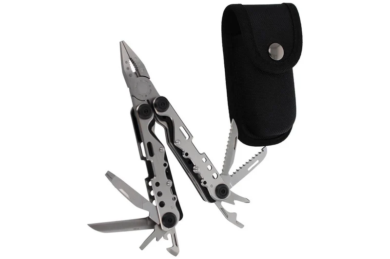 Pince multifonction Herbertz 571300 tout inox 9 pièces manche ajouré 10,5cm + étui nylon
