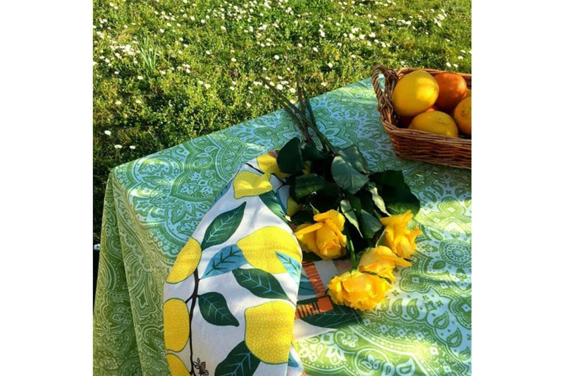 Torchon de cuisine Beauvillé Citrons fabriqué en France 50x80cm
