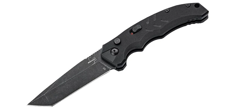 Couteau Automatique Tanto Noir Boker Plus