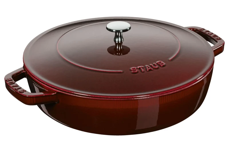 Sauteuse Staub Chistera en fonte émaillée grenadine