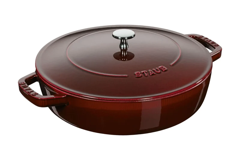 Sauteuse Staub Chistera en fonte émaillée grenadine