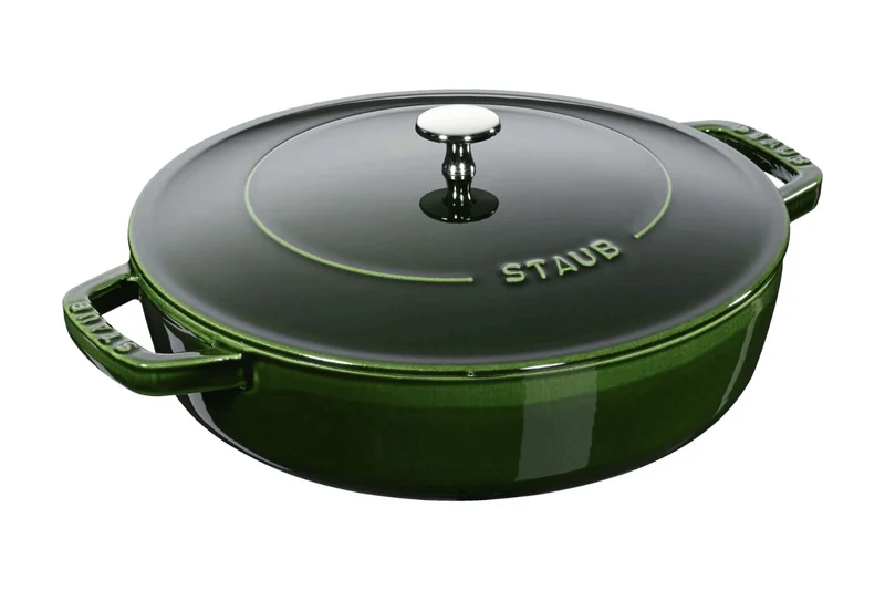 Sauteuse Staub Chistera en fonte émaillée basilic