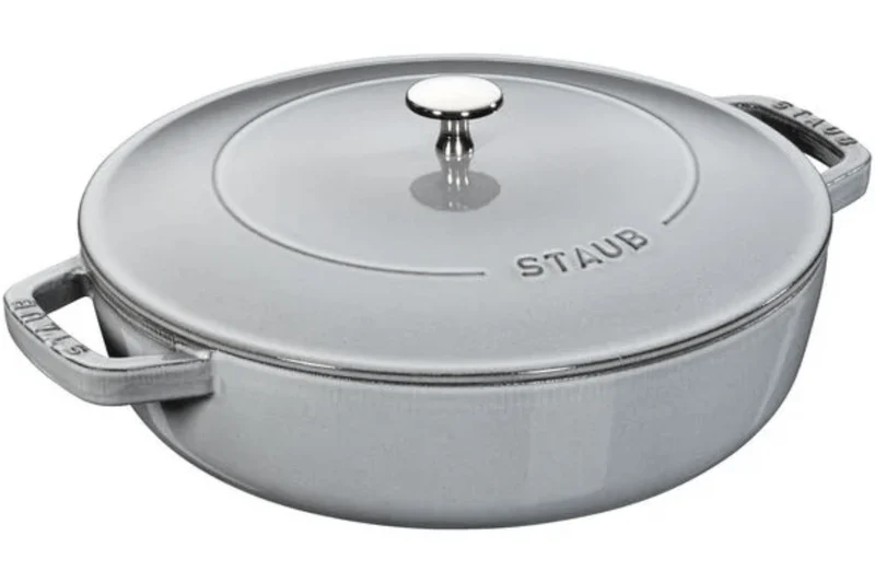 Sauteuse Staub Chistera en fonte émaillée gris graphite
