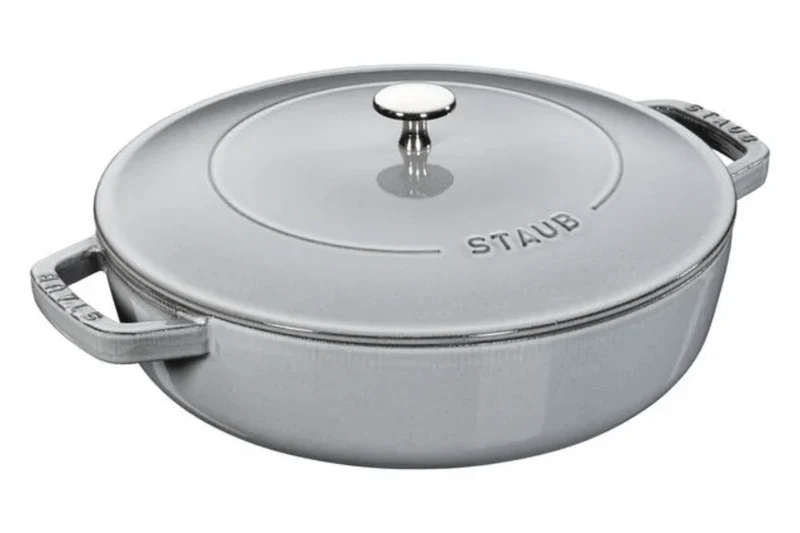 Sauteuse Staub Chistera en fonte émaillée gris graphite