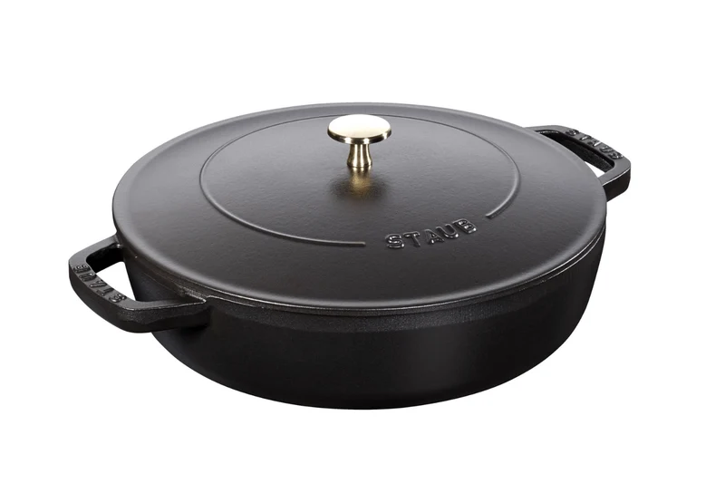 Sauteuse Staub Chistera en fonte émaillée noir mat