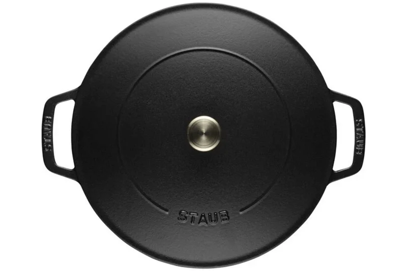 Sauteuse Staub Chistera en fonte émaillée noir mat