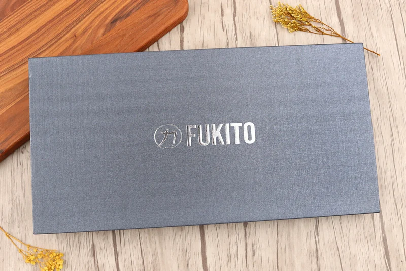 Coffret 2 couteaux Fukito Ébène Damas VG10 Chef + Office