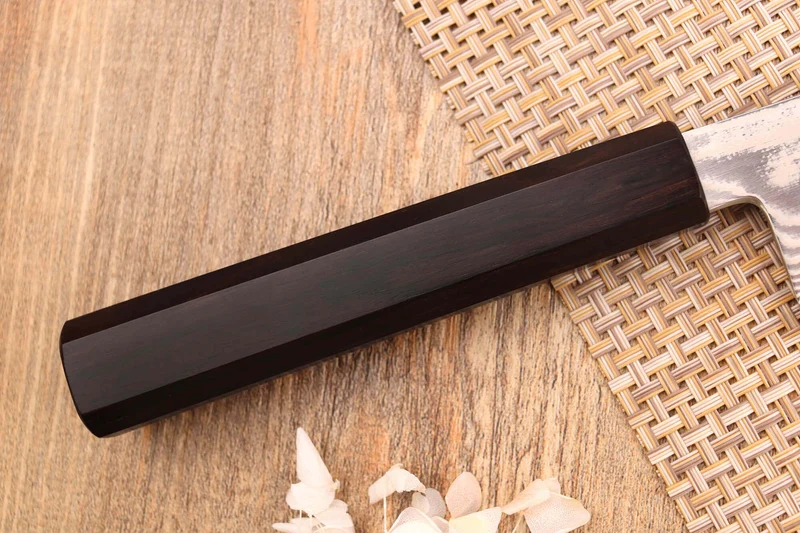 Couteau bunka 18cm japonais artisanal Hatsukokoro Ginsou Damas manche en ébène