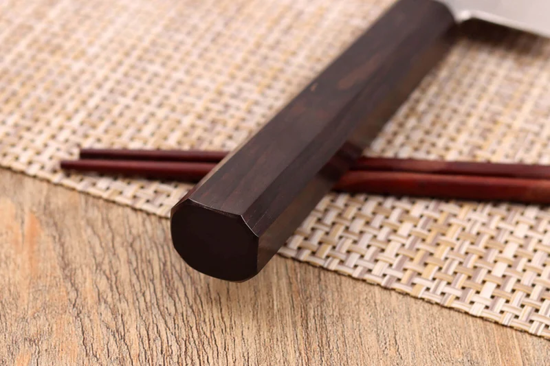 Couteau bunka 18cm japonais artisanal Hatsukokoro Ginsou Damas manche en ébène