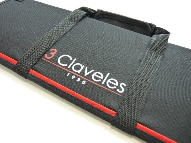Mallette pour 10 couteaux + poches accessoires 3 Claveles