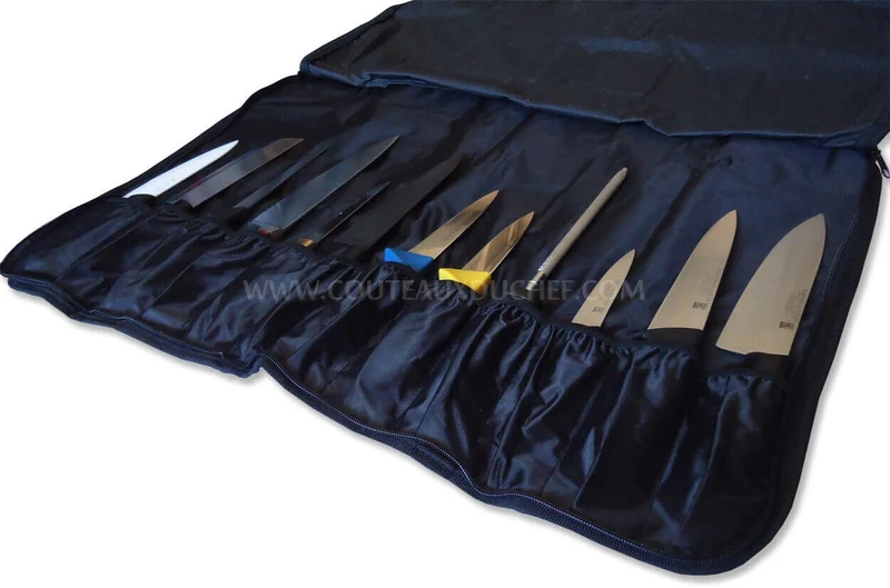 Trousse pour 12 couteaux + poche accessoires Martinez & Gascon