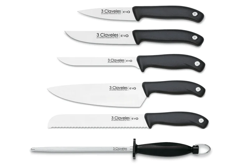 Valise de 5 couteaux EVO pour cuisiniers + fusil 3 Claveles