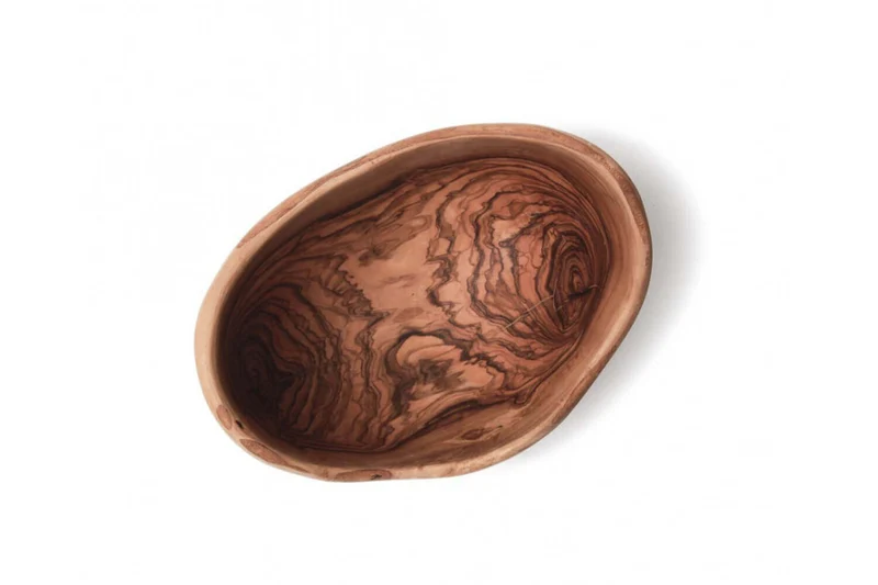 Coupe à fruits rustique Bérard faite main en olivier 20x13,5x4cm