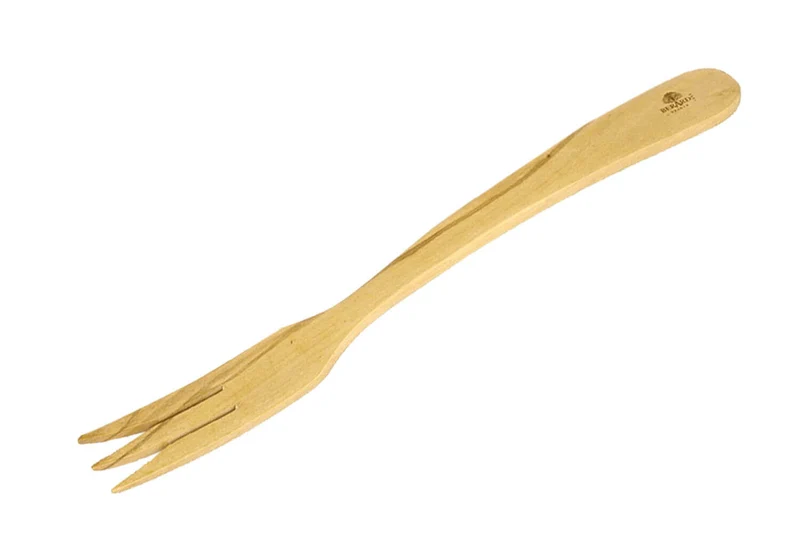 Couverts à salade courbés Bérard Contour faits main en olivier 30cm