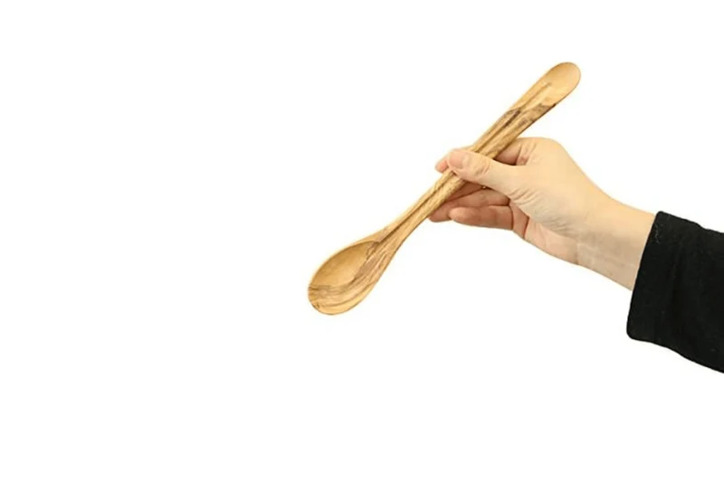 Cuillère à goûter Bérard faite main en olivier 25cm
