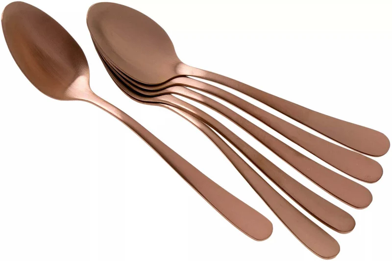 Coffret de 6 cuillères à moka Amefa Austin inox revêtement coloré