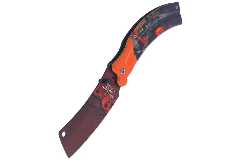Couteau pliant Herbertz 592 décor imprimé 3D "The grim reaper" manche alu 12cm