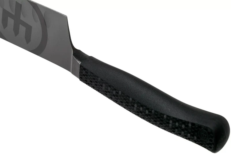 Couteau santoku Wüsthof Performer lame alvéolée 17cm à revêtement noir anti-rayures