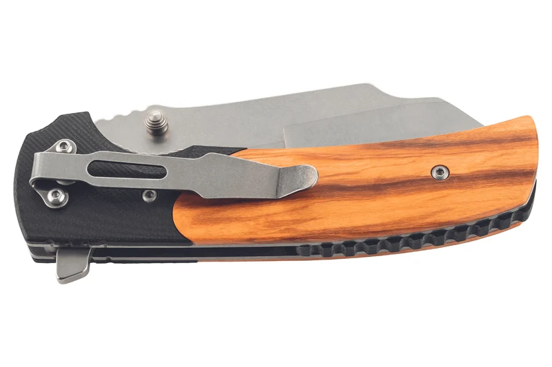 Couteau pliant Herbertz 591112 manche en G10 et bois d'Euonymus 11,7cm