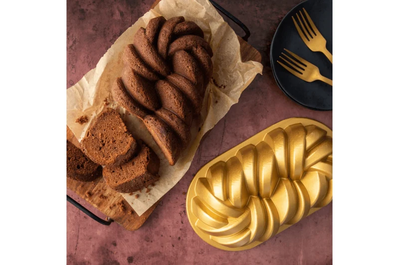 Moule à cake Nordic Ware torsadé gold en fonte d'aluminium