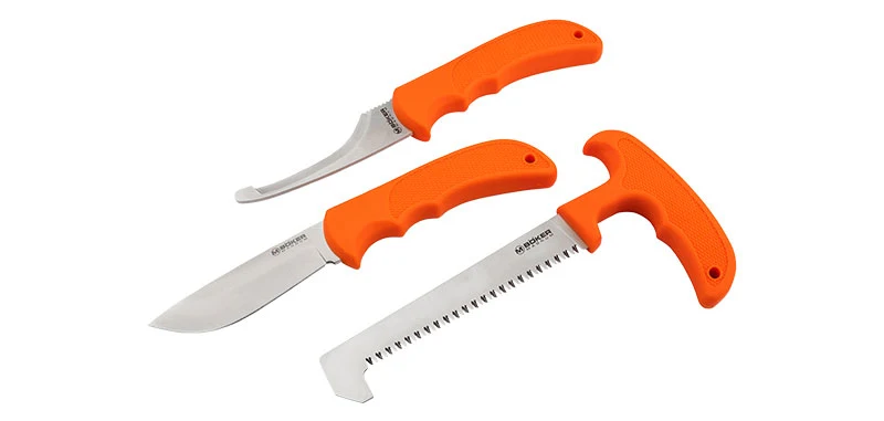Set Couteau dépeceur et scie Orange Boker magnum