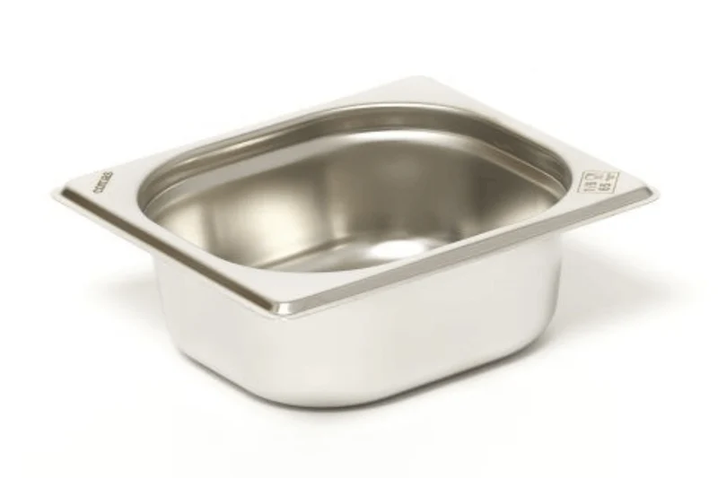 Bac gastronorme GN 1/6 inox 18/0 1L Comas - Hauteur 6,5cm