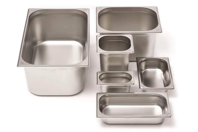 Bac gastronorme GN 1/6 inox 18/0 1L Comas - Hauteur 6,5cm