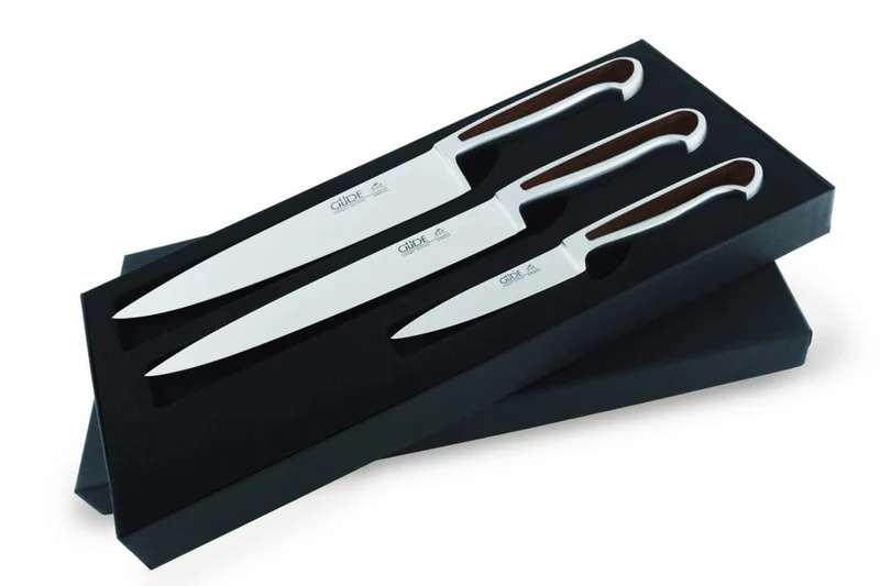 Coffret Güde Delta 3 couteaux en acier forgés à la main