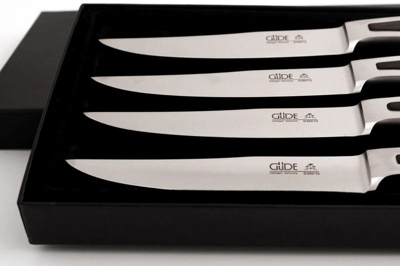 Coffret de 4 couteaux à steak Güde Delta 4-D380/12 en acier forgé lame 12cm