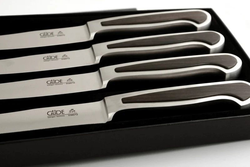 Coffret de 4 couteaux à steak Güde Delta 4-D380/12 en acier forgé lame 12cm
