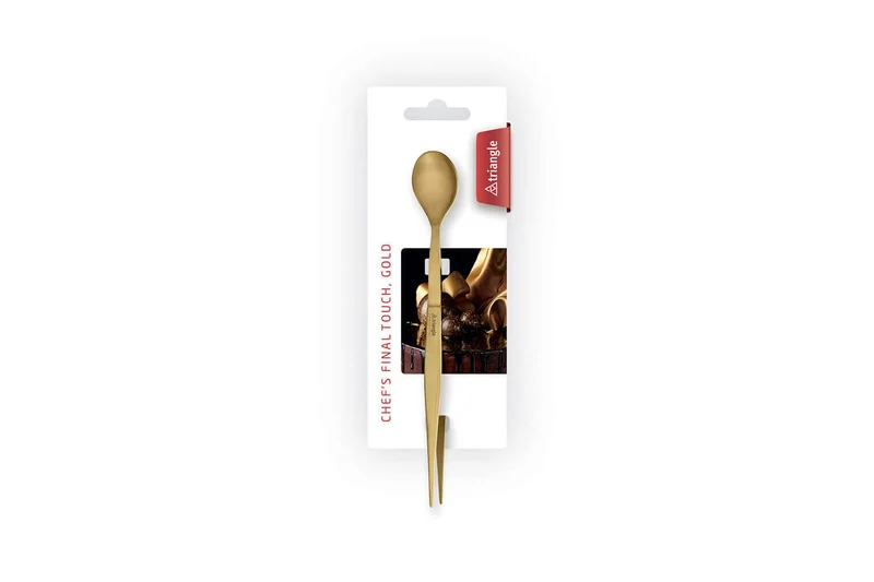 Pince à dresser avec cuillère intégrée Triangle inox 17cm