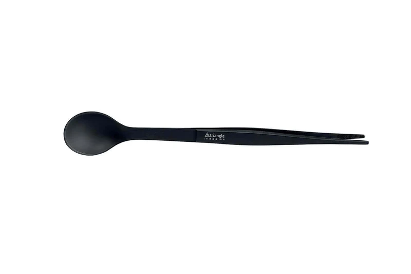 Pince à dresser avec cuillère intégrée Triangle inox 17cm