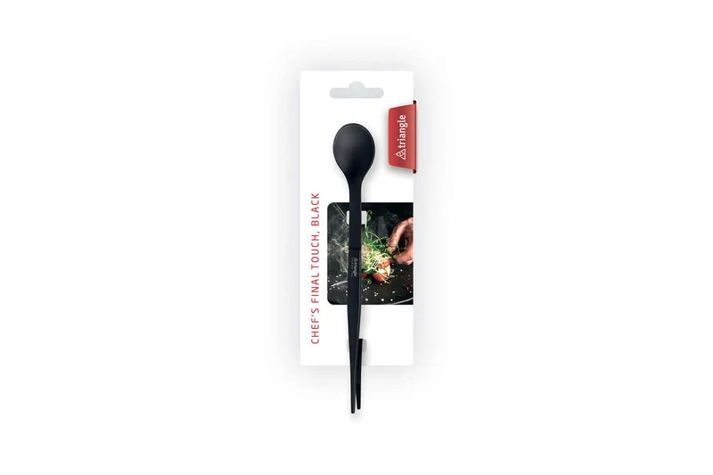 Pince à dresser avec cuillère intégrée Triangle inox 17cm