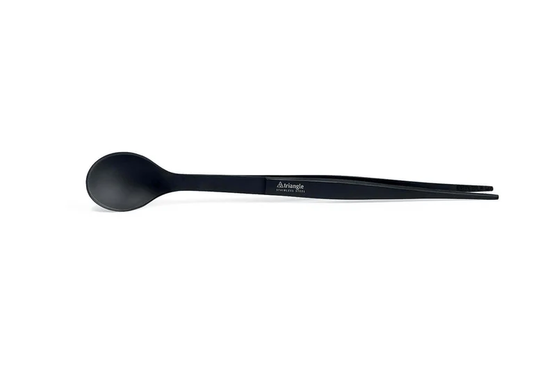 Pince à dresser avec cuillère intégrée Triangle inox 17cm