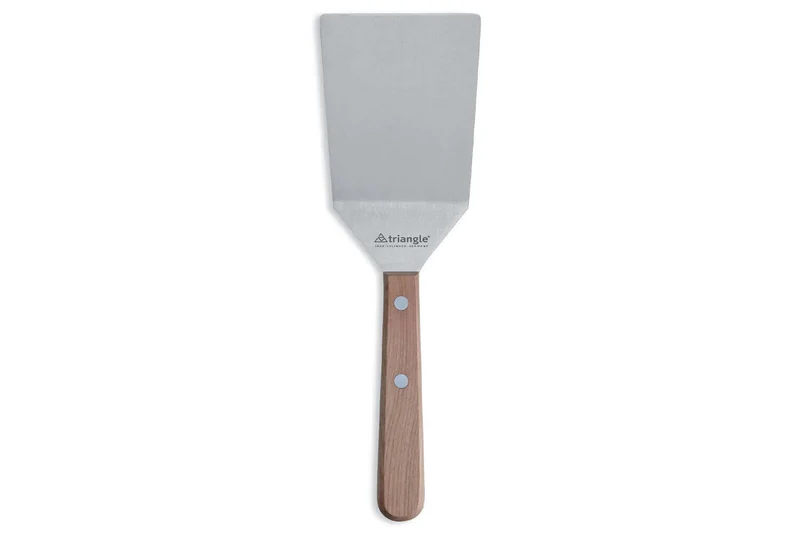 Spatule coudée large Triangle manche en bois de cerisier