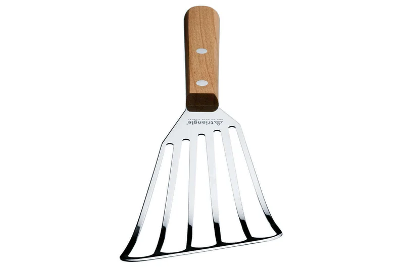 Spatule ajourée Triangle manche bois de cerisier 29cm